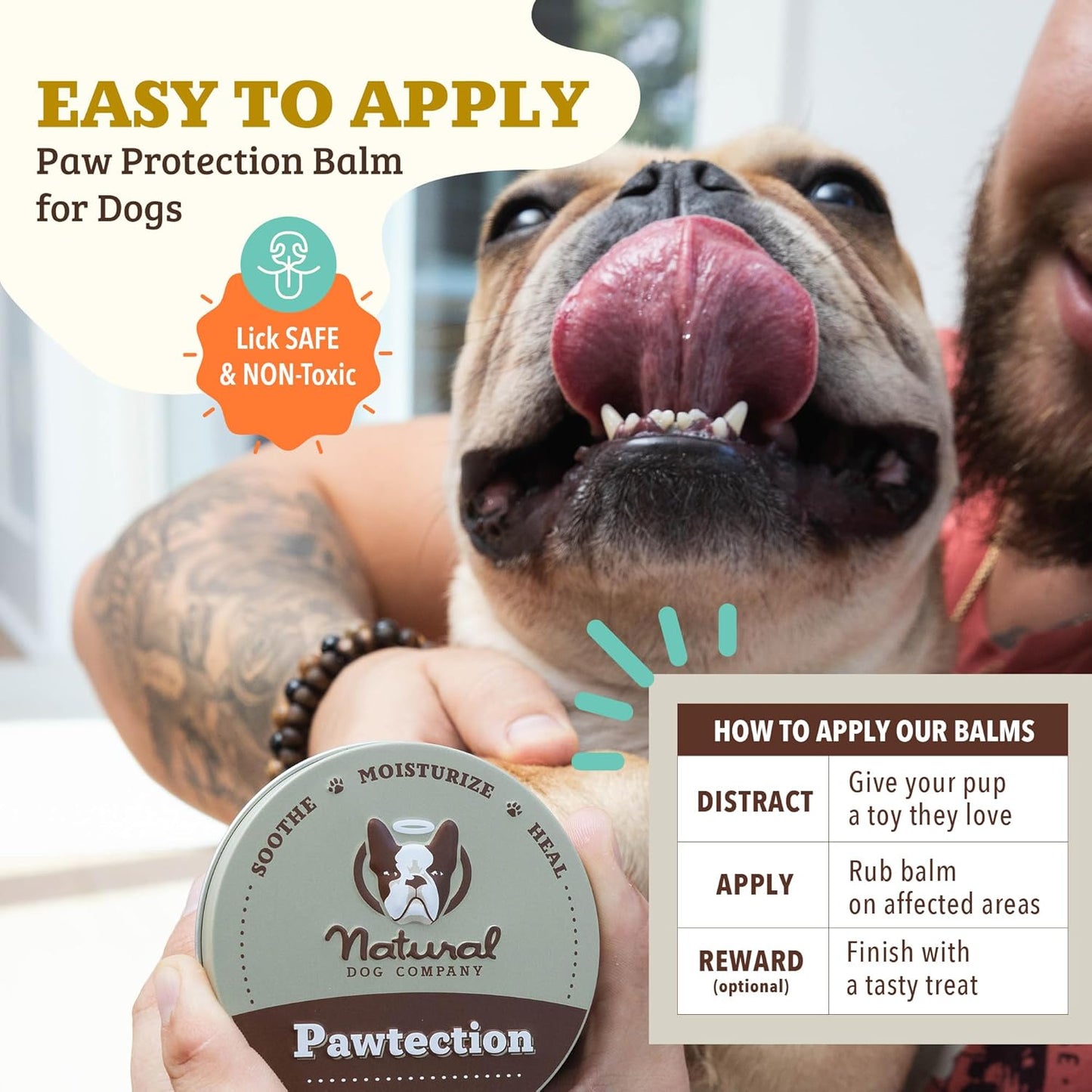 Pawtection Dog Paw Wax, 1 Oz Tin