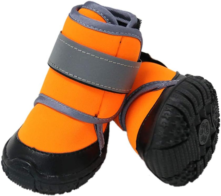 Dog Shoes Dog Boots Snow Dog Booties Dogs Paw Protection with Anti-Slip Sole, Dog Snow Socks for Basset Hound, Dalmatian, Border Collie, Siberian Husky (2 PCS)