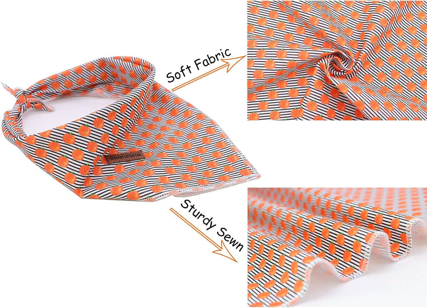 Bandana for Boy Girl Small Medium Large Dogs, Comfortable Bibs Scarf, Adjustable Square Kerchief