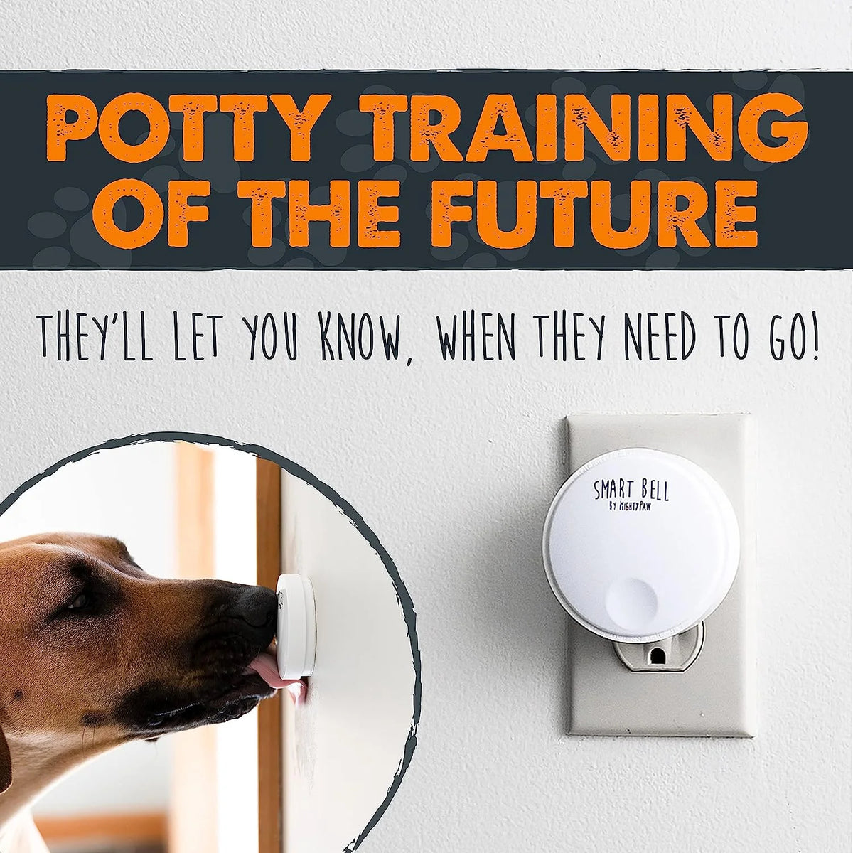 Weatherproof Door Mounted Smart Pet Doorbell, 2 Activators