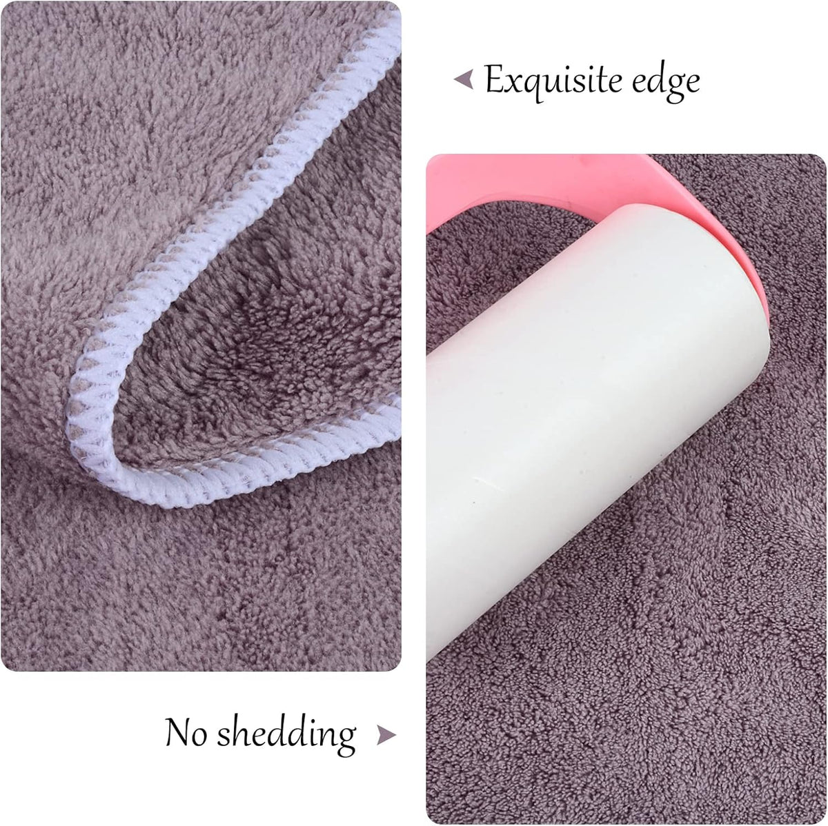 Dog Towel Absorbent Microfiber Pet Bath Towel for Dogs & Cats Purple
