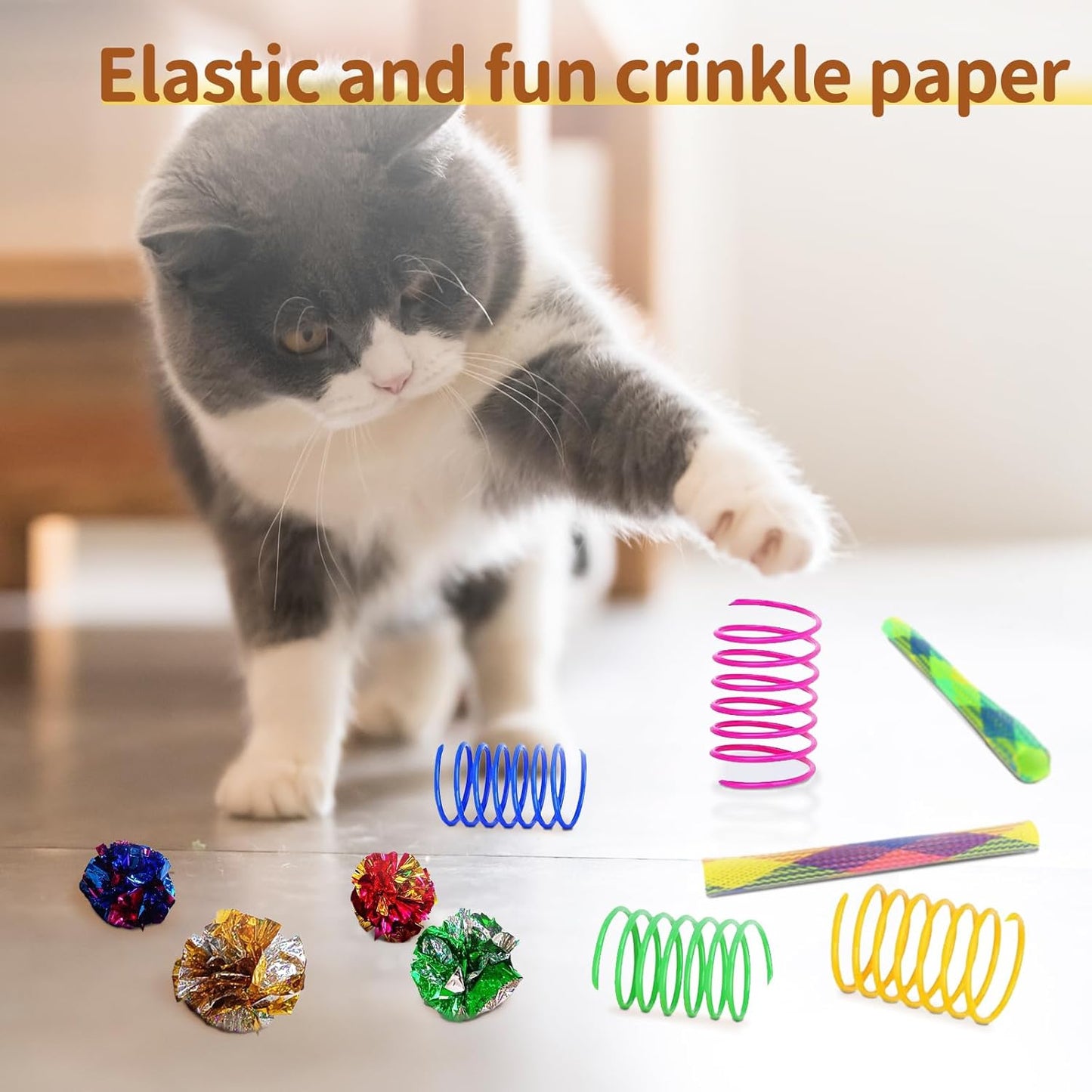 25 Pcs Cat Toys Set, Cat Tunnel Toy for Indoor Cats, Kittens