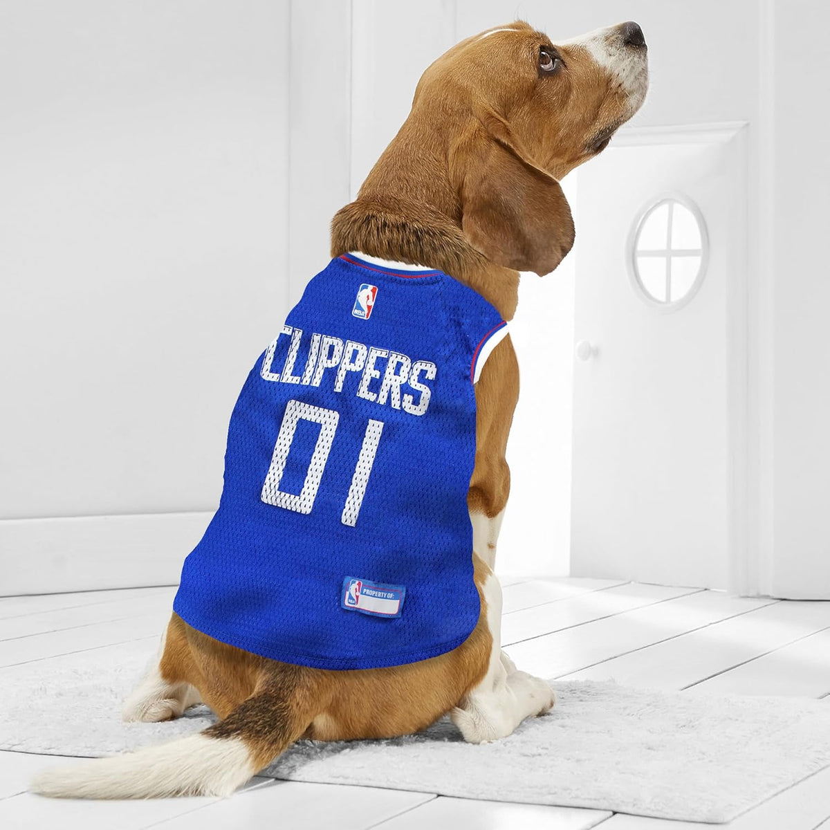 NBA LOS ANGELES CLIPPERS DOG Jersey, Small - Tank Top Basketball Pet Jersey