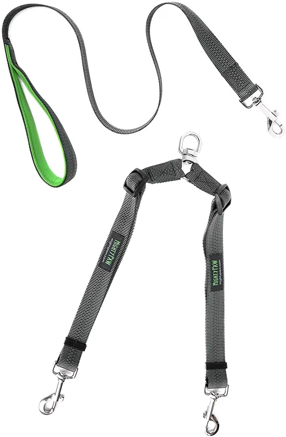 Double Dog Leash, Two Dog Adjustable Length Dog Lead, No-Tangle Leash for 2 Dogs