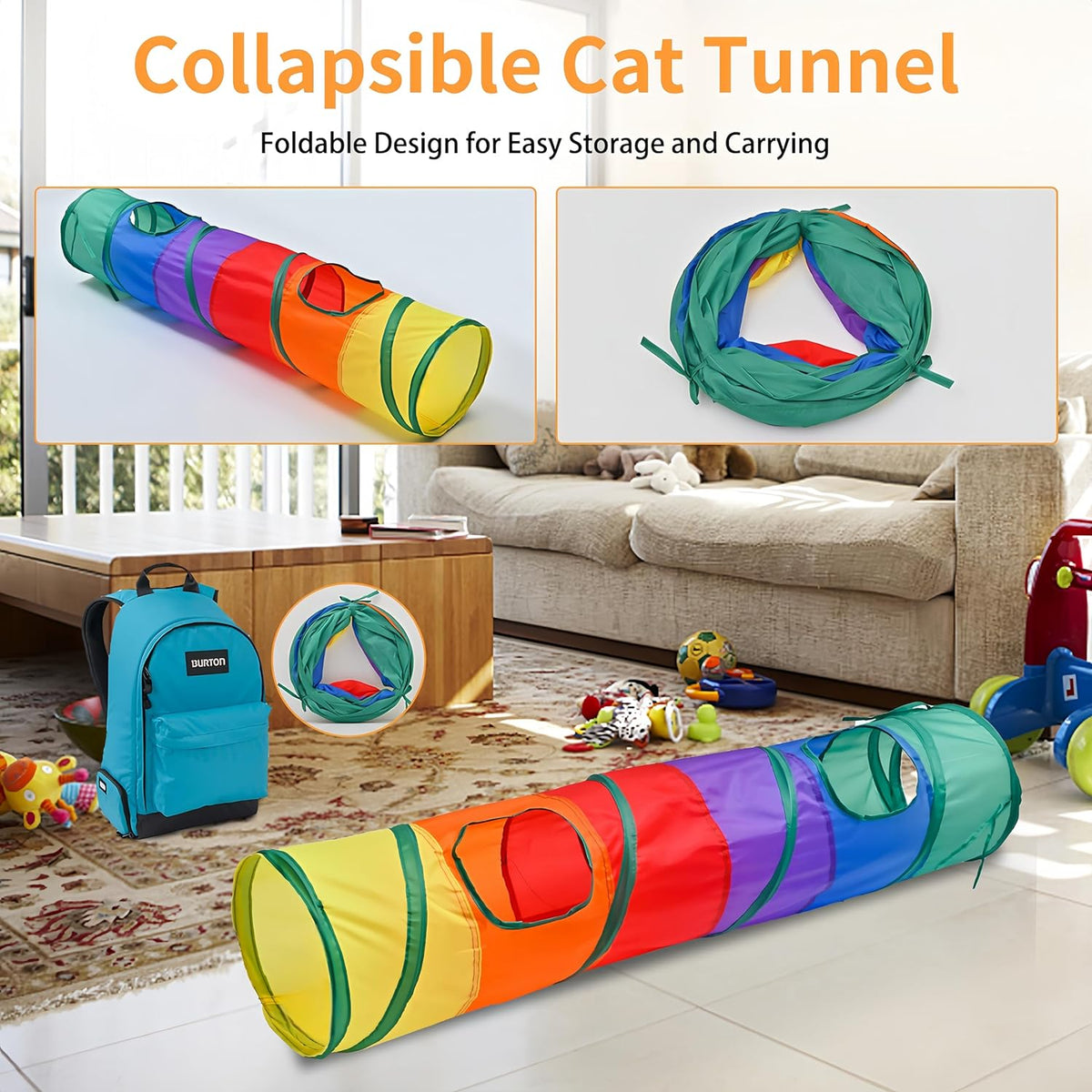 25 Pcs Cat Toys Set, Cat Tunnel Toy for Indoor Cats, Kittens