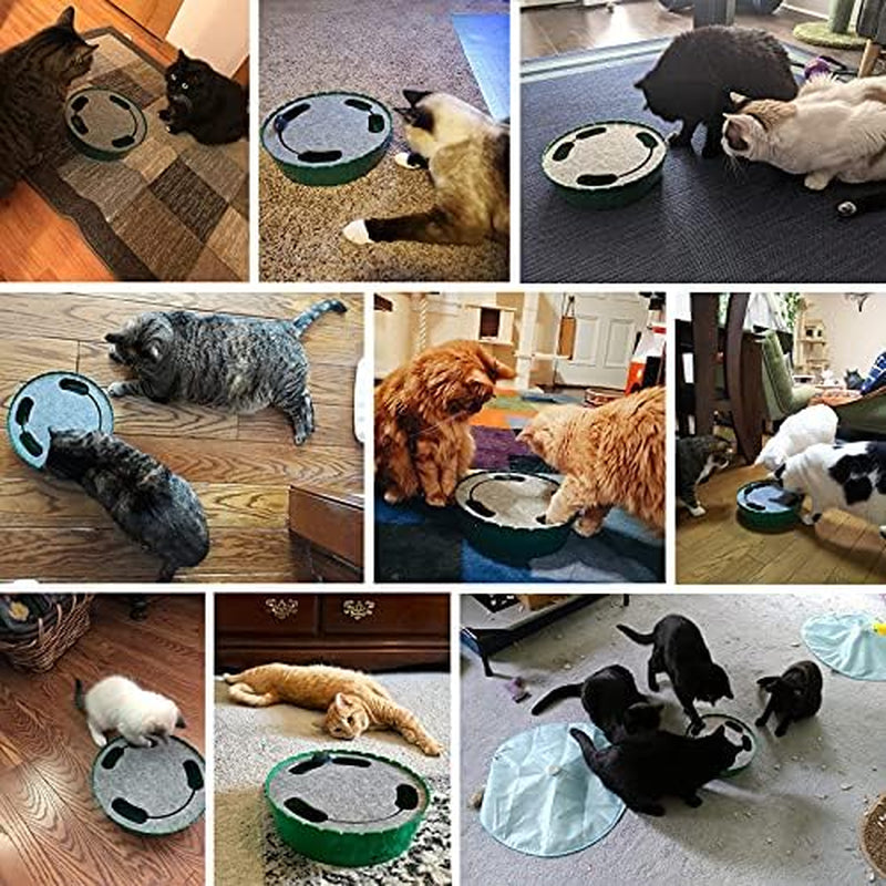 Interactive Cat Toy with Running Mouse, Automatic Track Kitten Toy | Electronic Motion Cat Toy for Indoor Cats, Pop and Play Hide Seek Cats Toys Hunting Mouse for Kitty Play Exercise,