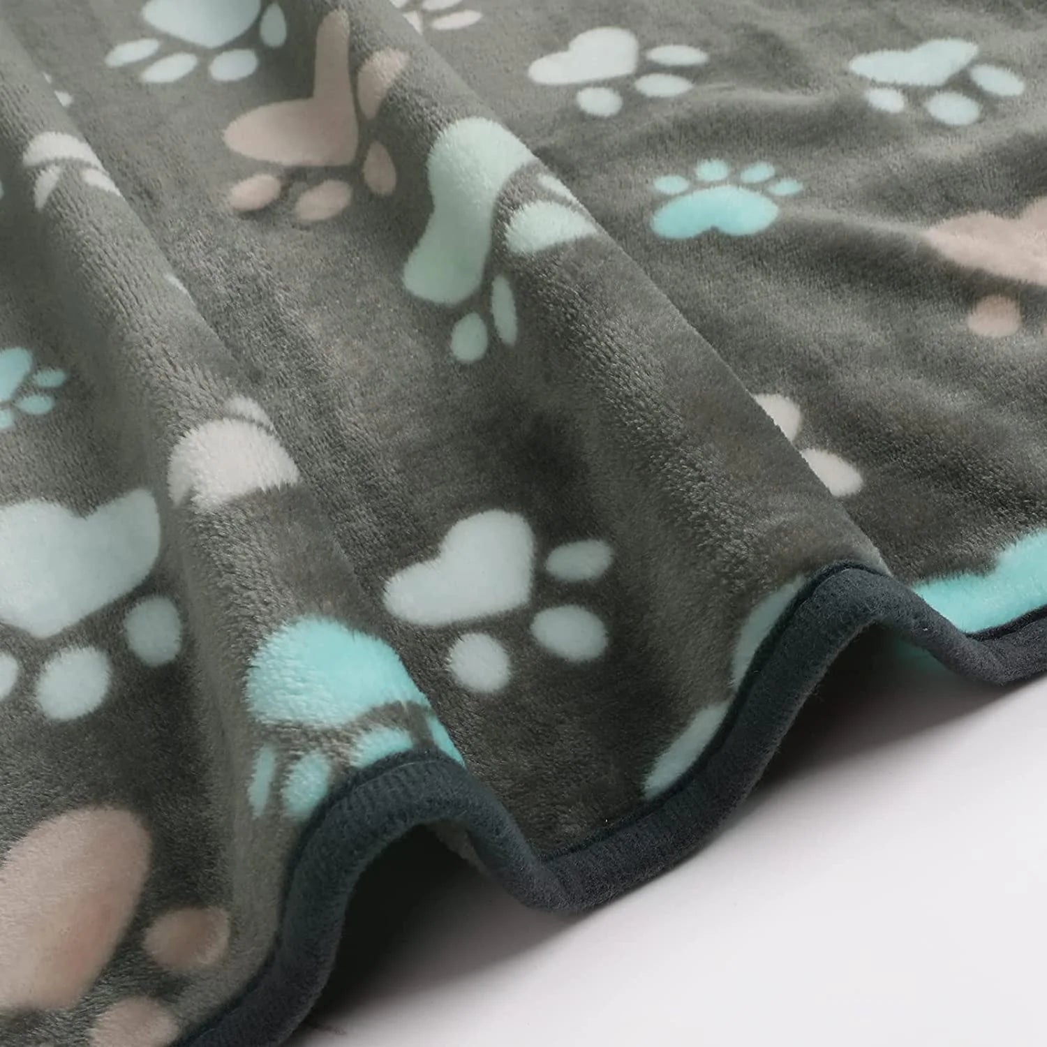 1 Pack 3 Blankets Super Soft Fluffy Premium Fleece Pet Blanket Flannel Throw for Dog Puppy Cat Paw 41X31 Inch