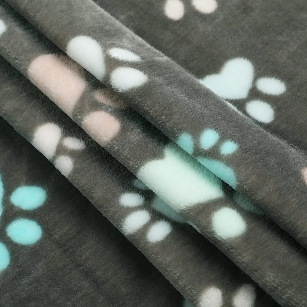 1 Pack 3 Blankets Super Soft Fluffy Premium Fleece Pet Blanket Flannel Throw for Dog Puppy Cat Paw 41X31 Inch