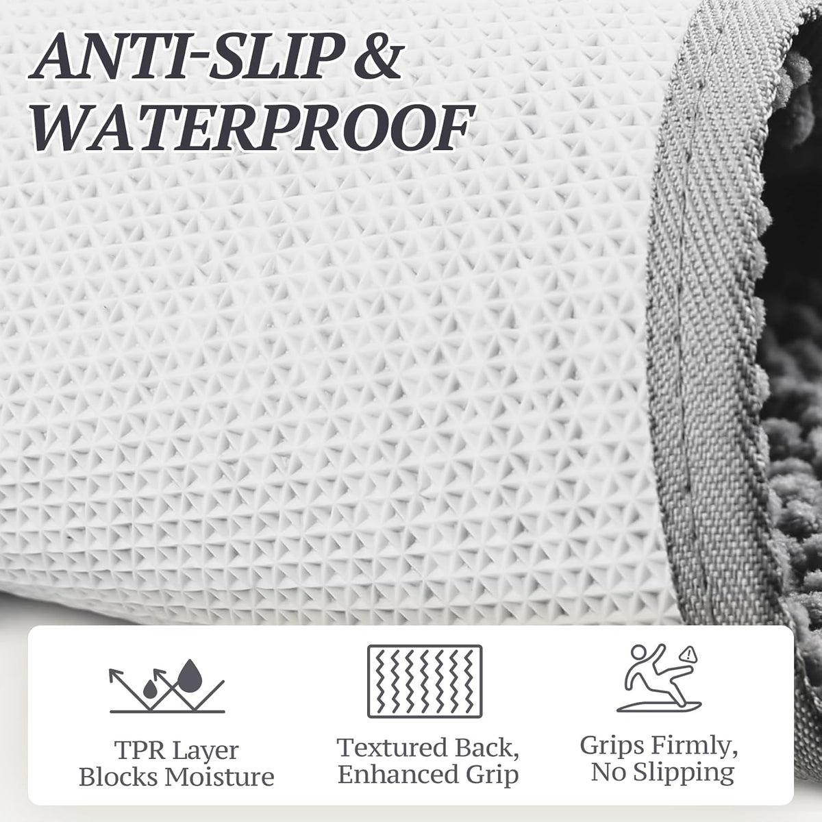 Dog Door Mat Absorpmax Dog Mat for Muddy Paw, 31 × 20", Grey