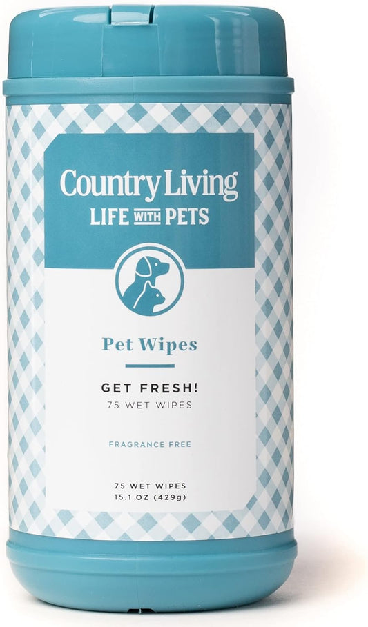 Fragrance-Free Wipes for Dogs, Dog Wipes Cleaning & Pet-Friendly with Plant-Based Formula, 1-Pack (Total of 75 Wipes)